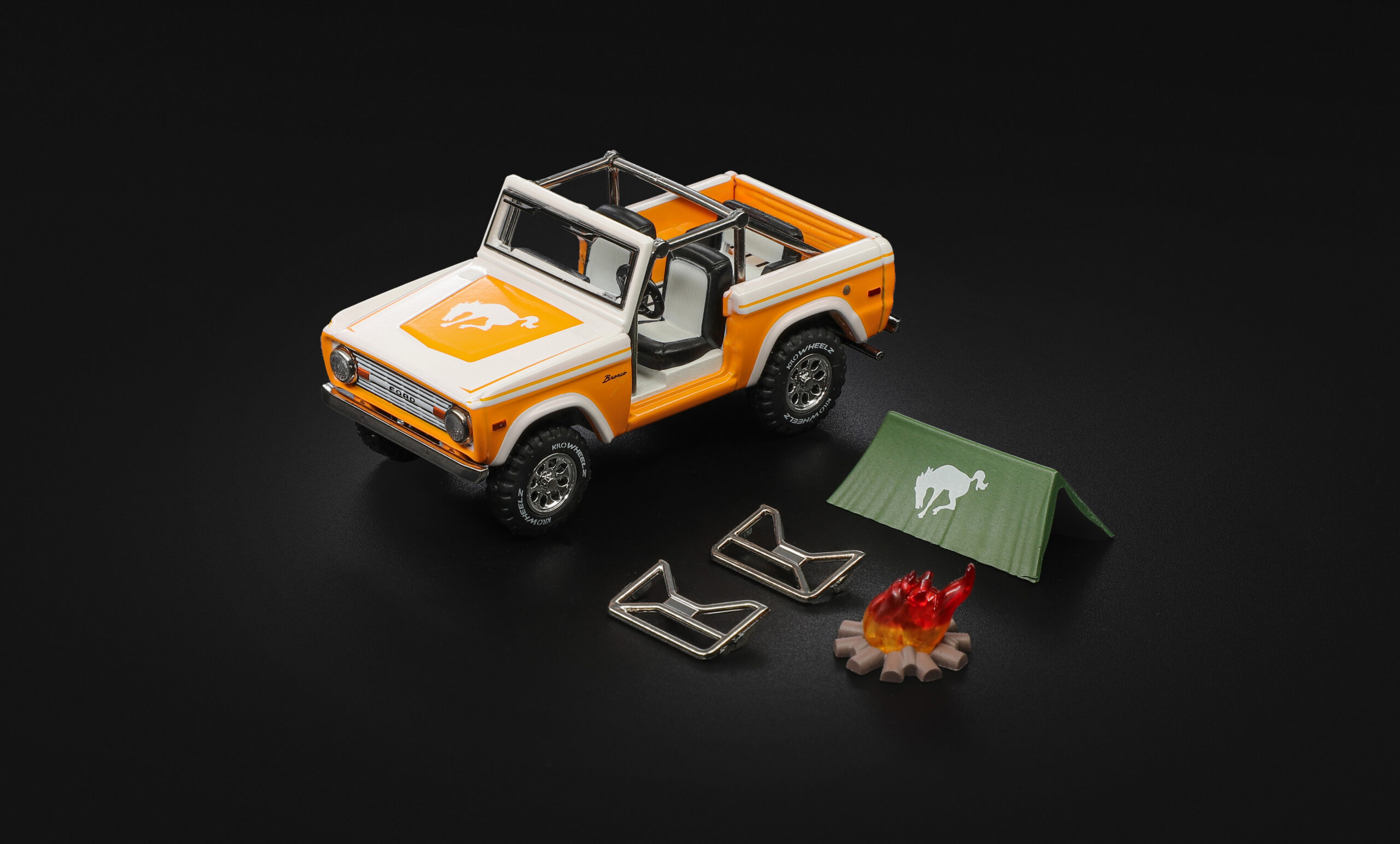 Bronco Orange and White
